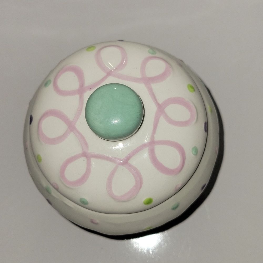 Pastel Mint Ceramic Cupcake Jar with Lid - Picture 2 of 7